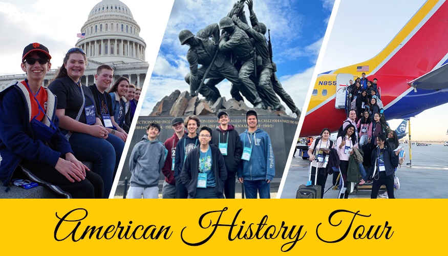 Past Challenger middle school students on the American History Tour