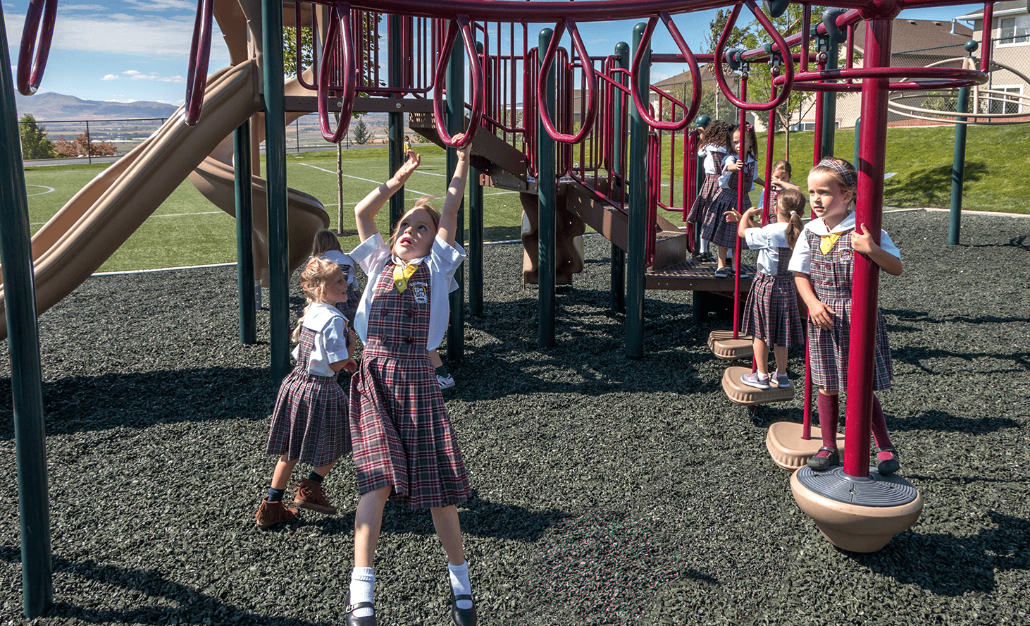 Elementary Playground Play Structure | Challenger School - Traverse Mountain | Private School In Lehi, Utah