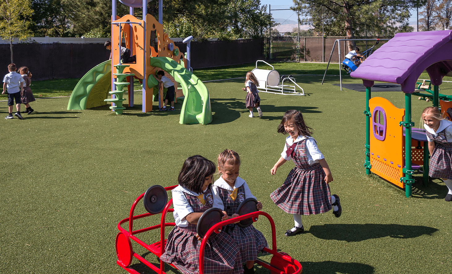 Preschool Playground Slide | Challenger School - West Jordan | Private School In West Jordan, Utah