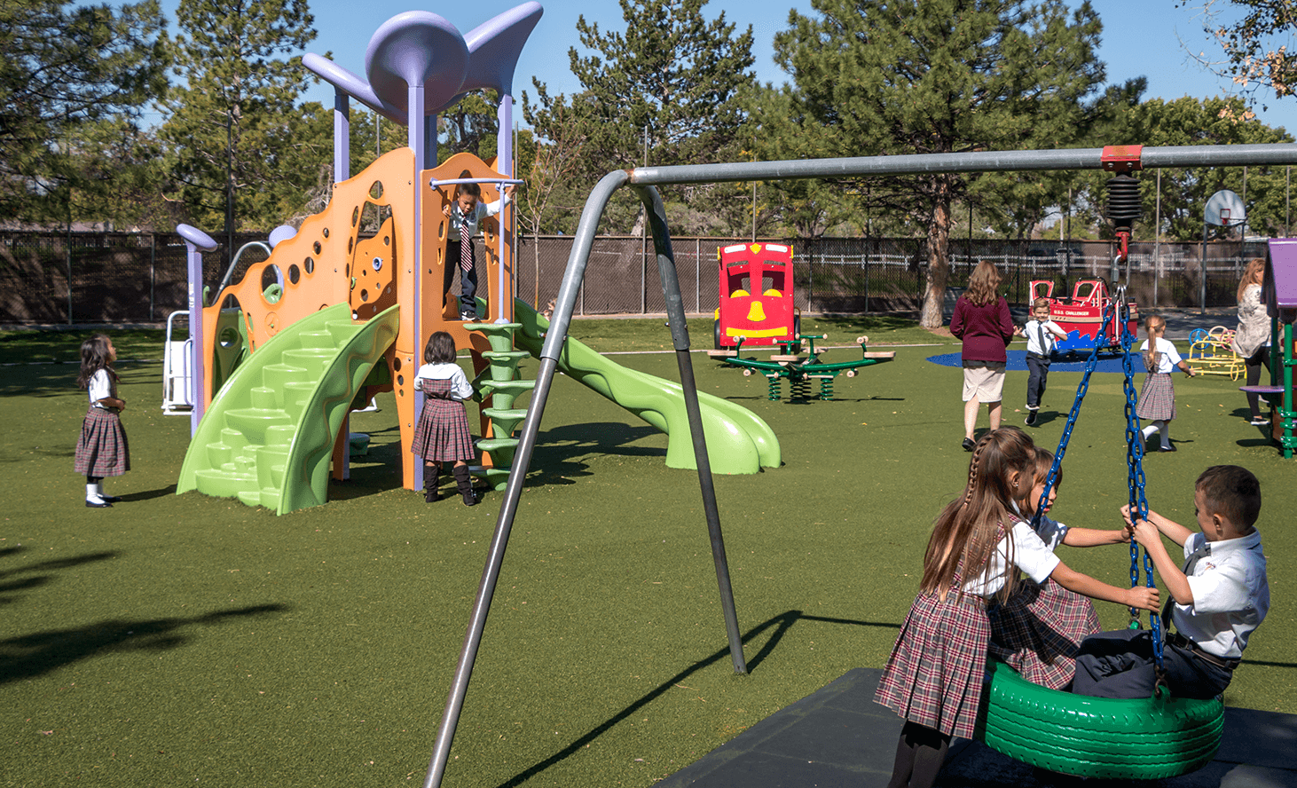 Preschool Playground Swing | Challenger School - West Jordan | Private School In West Jordan, Utah